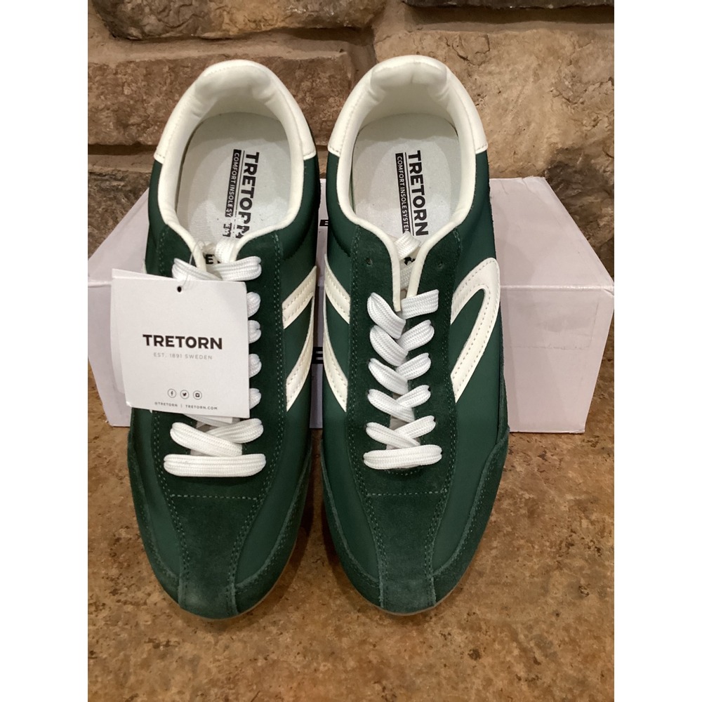 Tretorn Rawlins 2.0 Womens Sneakers Green White Suede Low Top Shoes Size 9.5 M - Picture 3 of 7
